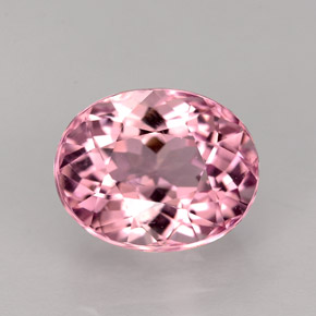 Turmalina rosa natural de 2,90 ct, corte óvalo, VS