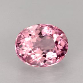 Turmalina rosa natural de 2,90 ct, corte óvalo, VS