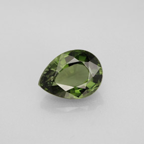Turmalina verde natural de 1,45 ct, en forma de pera, VVS
