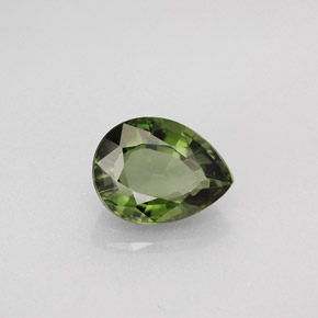 Turmalina verde natural de 1,45 ct, en forma de pera, VVS