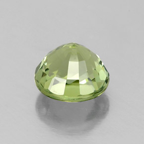 Turmalina verde natural de 1,04 ct, corte redondo, VVS