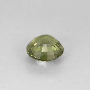 Turmalina verde natural de 0,74 ct, corte redondo, VVS