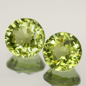 Gemas de turmalina verde natural de  ct, corte redondo, VVS-VS