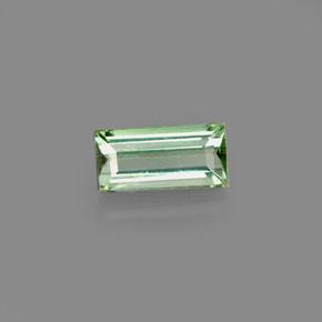 Turmalina verde natural de 0,65 ct, baguette, VVS-VS