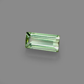 Turmalina verde natural de 0,65 ct, baguette, VVS-VS
