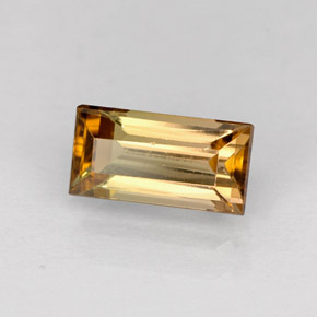 Turmalina amarillo natural de 1,03 ct, baguette, VVS