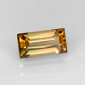 Turmalina amarillo natural de 1,03 ct, baguette, VVS