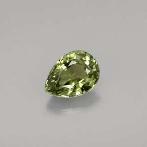 Turmalina verde natural de 0,93 ct, en forma de pera, VVS