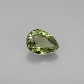 Turmalina verde natural de 0,93 ct, en forma de pera, VVS