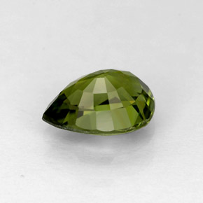 Turmalina verde natural de 0,91 ct, en forma de pera, IF