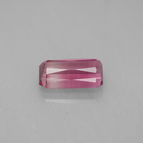 Turmalina rosa natural de 1,97 ct, corte esmeralda, VVS