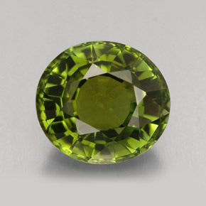 Turmalina verde natural de 3,15 ct, corte óvalo, VVS