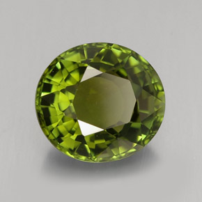 Turmalina verde natural de 3,15 ct, corte óvalo, VVS