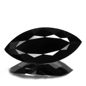 Turmalina negro natural de 4,97 ct, marquesa, opaco
