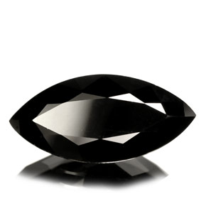 Turmalina negro natural de 4,97 ct, marquesa, opaco