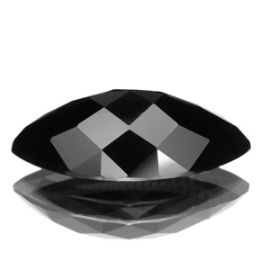 Turmalina negro natural de 4,97 ct, marquesa, opaco