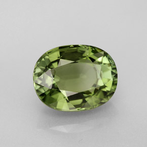 Turmalina verde natural de 3,72 ct, corte óvalo, VVS