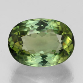 Turmalina verde natural de 3,74 ct, corte óvalo, VVS-VS