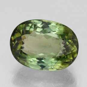 Turmalina verde natural de 3,74 ct, corte óvalo, VVS-VS