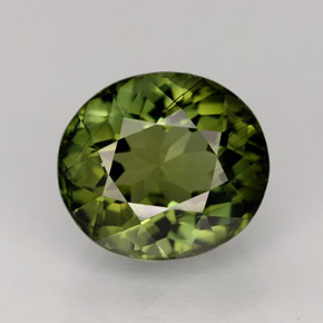 Turmalina verde natural de 4,07 ct, corte óvalo, VVS-VS