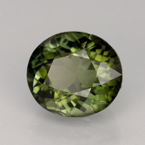 Turmalina verde natural de 4,07 ct, corte óvalo, VVS-VS