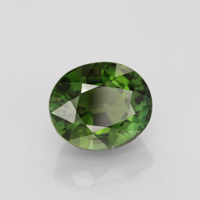 Turmalina verde natural de 3,17 ct, corte óvalo, VVS