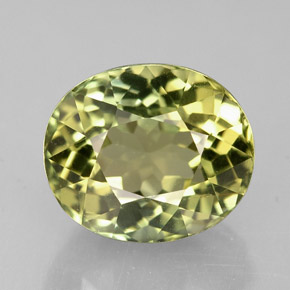 Turmalina verde natural de 2,92 ct, corte óvalo, VVS