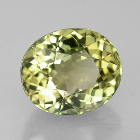 Turmalina verde natural de 2,92 ct, corte óvalo, VVS