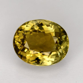 Turmalina amarillo natural de 4,00 ct, corte óvalo, VVS-VS