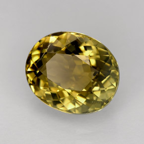 Turmalina amarillo natural de 4,00 ct, corte óvalo, VVS-VS