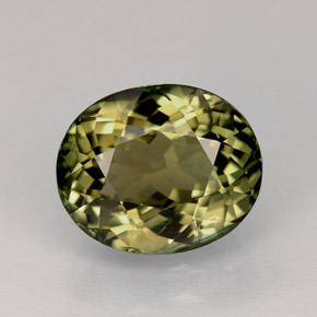 Turmalina verde natural de 3,43 ct, corte óvalo, VVS