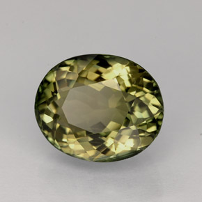 Turmalina verde natural de 3,43 ct, corte óvalo, VVS