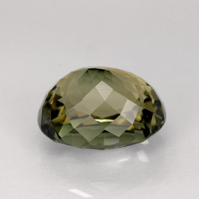 Turmalina verde natural de 3,43 ct, corte óvalo, VVS