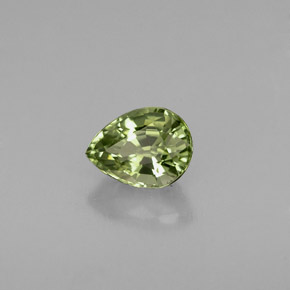 Turmalina verde natural de 0,73 ct, en forma de pera, VVS