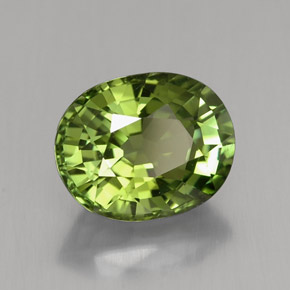 Turmalina verde natural de 2,37 ct, corte óvalo, VVS