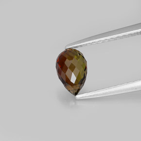 Turmalina naranja natural de 0,89 ct, briolette, VS