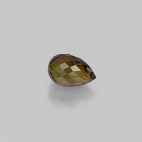 Turmalina naranja natural de 0,89 ct, briolette, VS