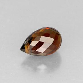 Turmalina multicolor natural de 0,81 ct, briolette, VS