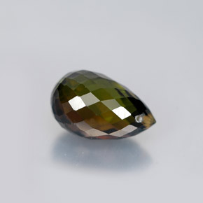 Turmalina multicolor natural de 1,98 ct, briolette, VS