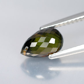 Turmalina multicolor natural de 1,98 ct, briolette, VS