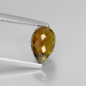 Turmalina naranja natural de 1,20 ct, briolette, VS-SI