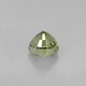 Turmalina verde natural de 1,01 ct, corte redondo, VVS