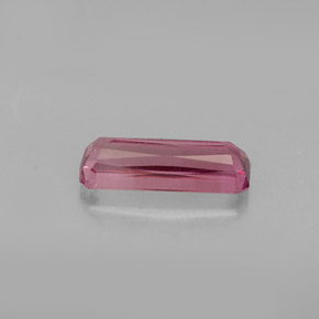 Turmalina rosa natural de 0,81 ct, corte esmeralda, VVS-VS