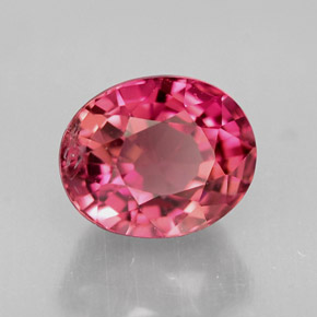 Turmalina rosa natural de 1,45 ct, corte óvalo, VS-SI
