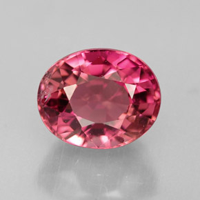 Turmalina rosa natural de 1,45 ct, corte óvalo, VS-SI