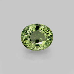 Turmalina verde natural de 1,21 ct, corte óvalo, IF