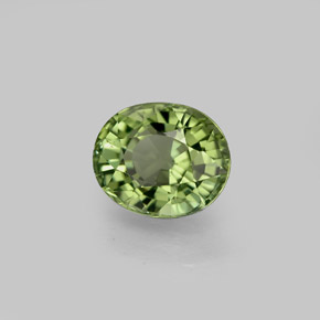 Turmalina verde natural de 1,21 ct, corte óvalo, IF