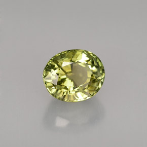 Turmalina verde natural de 1,29 ct, corte óvalo, VVS