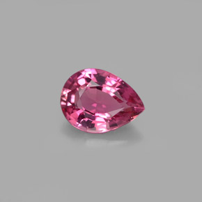 Turmalina rosa natural de 0,90 ct, en forma de pera, VVS
