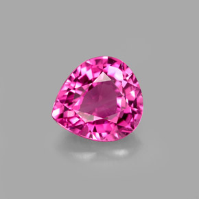 Turmalina rosa natural de 1,61 ct, en forma de pera, VS